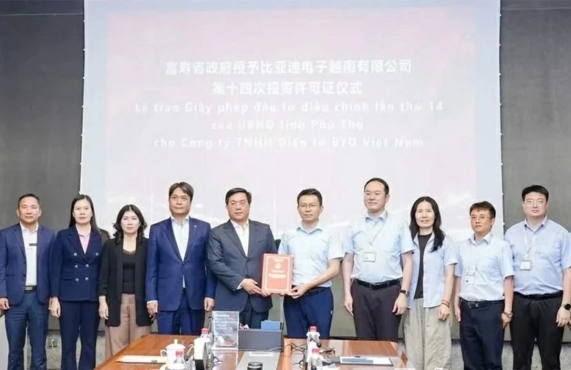 Phu Tho province investment promotion delegation works with BYD Group on cooperation in electric vehicles and new energy