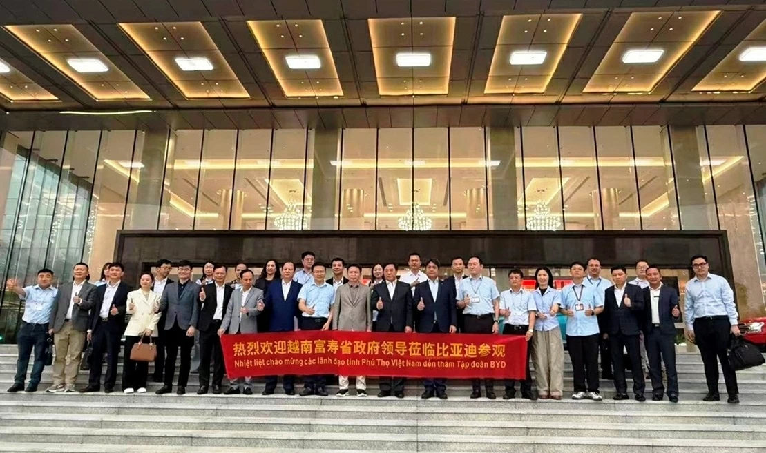 Phu Tho province investment promotion delegation works with BYD Group on cooperation in electric vehicles and new energy