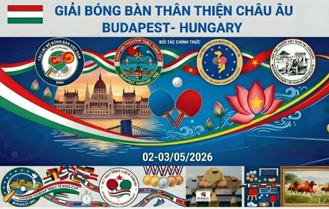 European Friendly Table Tennis Tournament 2026 unites Vietnamese community across the continent European Friendly Table Tennis Tournament 2026 unites Vietnamese community across the continent