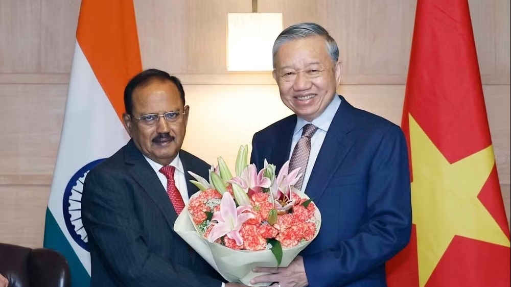 General Secretary, President To Lam receives India's National Security Advisor Ajit Doval in New Delhi