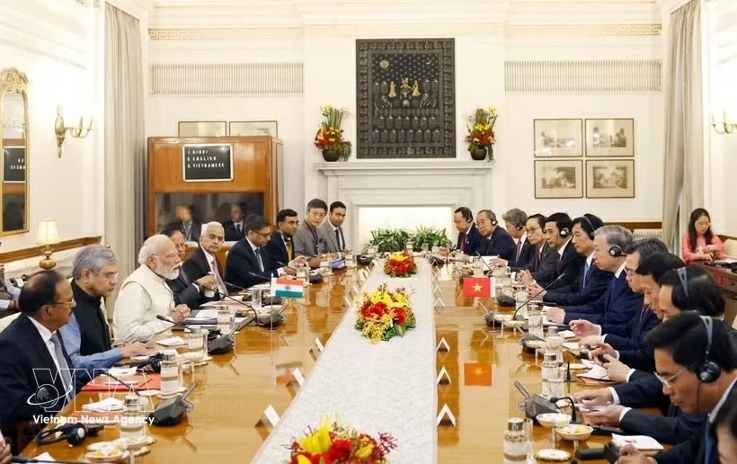 General Secretary, President To Lam holds talks with Indian Prime Minister Narendra Modi in New Delhi General Secretary, President To Lam holds talks with Indian Prime Minister Narendra Modi in New Delhi