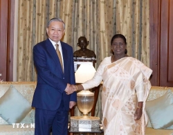 General Secretary, President To Lam meets with Indian President Droupadi Murmu in New Delhi