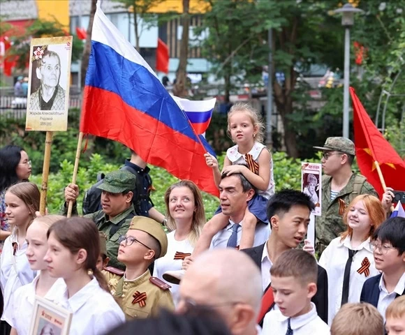 Russian Embassy organizes Immortal Regiment parade to commemorate Victory Day against fascism Russian Embassy organizes Immortal Regiment parade to commemorate Victory Day against fascism