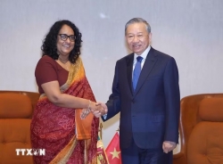 General Secretary, President To Lam meets with Sri Lankan Prime Minister Harini Amarasuriya in Colombo