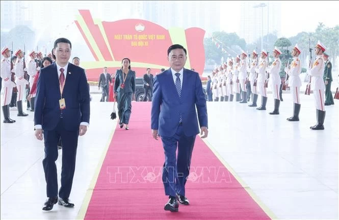 Party and State leaders attend opening ceremony of 11th National Congress of the Vietnam Fatherland Front in Hanoi