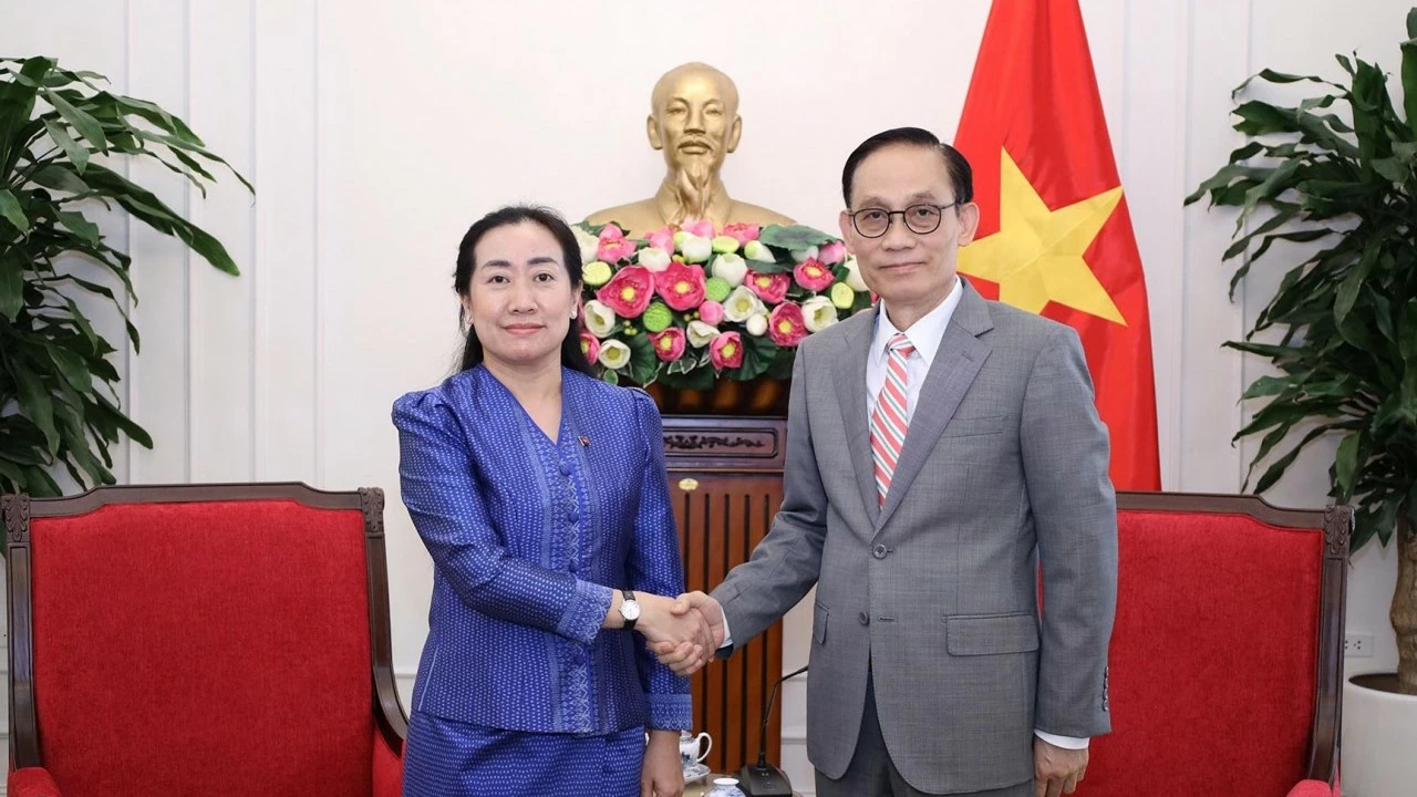 Foreign Minister Le Hoai Trung welcomes Cambodian Ambassador, stresses stronger cooperation