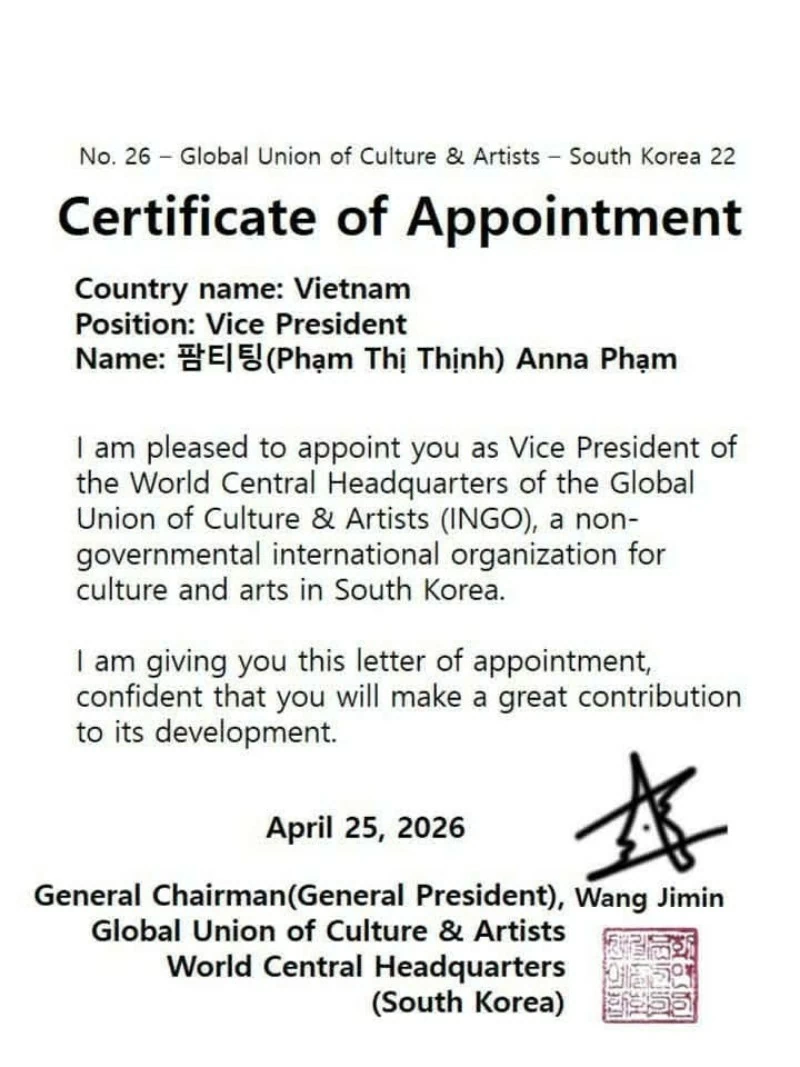 GUCA appoints a Vietnamese businesswoman as Vice President