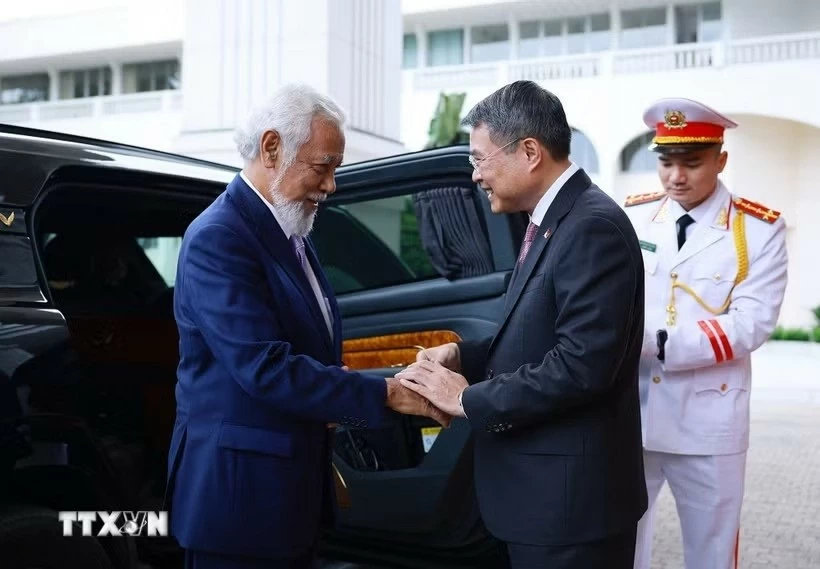 Welcome ceremony for Timor-Leste Prime Minister Kay Rala Xanana Gusmão