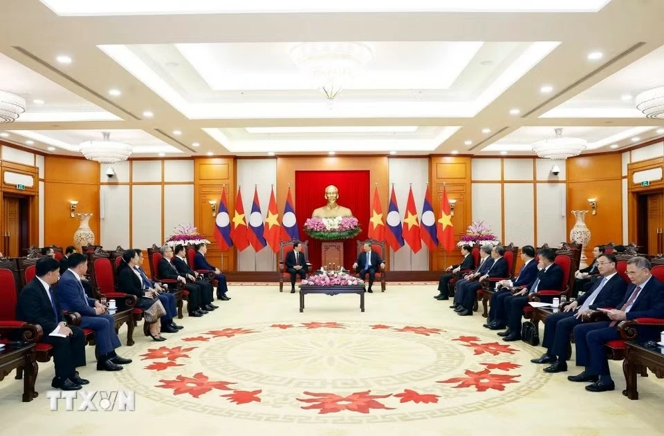 General Secretary, President To Lam welcomes Lao Prime Minister Sonexay Siphandone General Secretary, President To Lam welcomes Lao Prime Minister Sonexay Siphandone