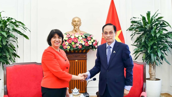 Foreign Minister Le Hoai Trung receives UK Parliamentary Under-Secretary of State Seema Malhotra