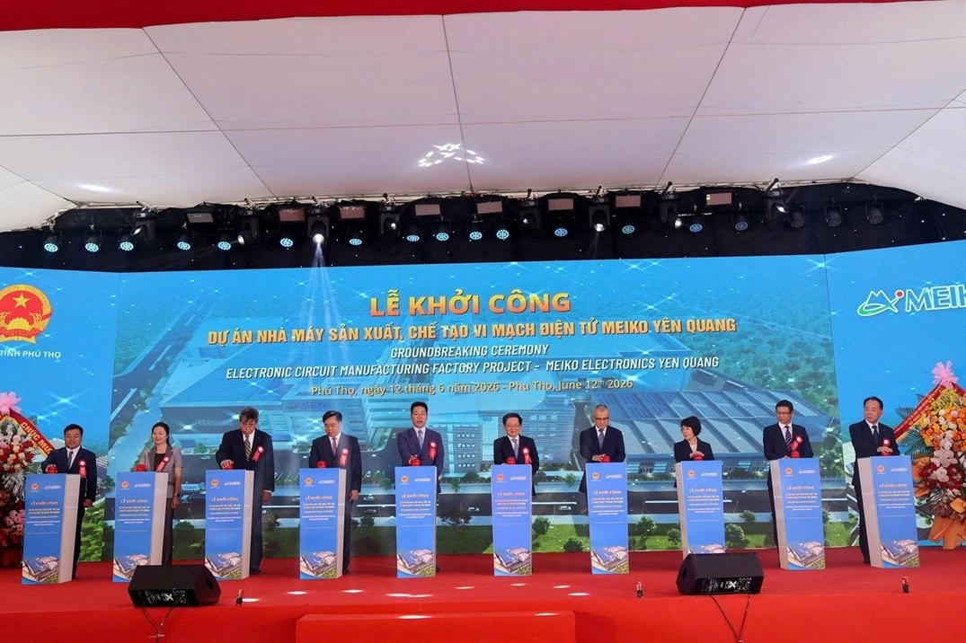 Phu Tho holds groundbreaking ceremony for Meiko Yen Quang Electronic Chip Manufacturing Plant