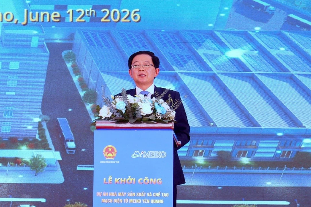 Phu Tho holds groundbreaking ceremony for Meiko Yen Quang Electronic Chip Manufacturing Plant