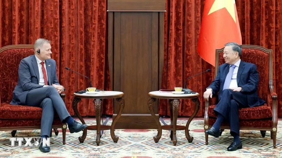 General Secretary, President To Lam receives outgoing Danish Ambassador Nicolai Prytz