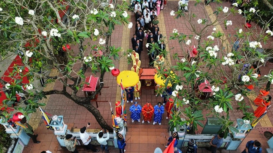 Lễ hội Chùa Bà - Cảng thị Nước Mặn là Di sản văn hóa phi vật thể quốc gia. (Ảnh: Thanh Quân)