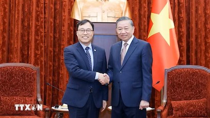 General Secretary, President To Lam receives Korean Ambassador Choi Young Sam for farewell