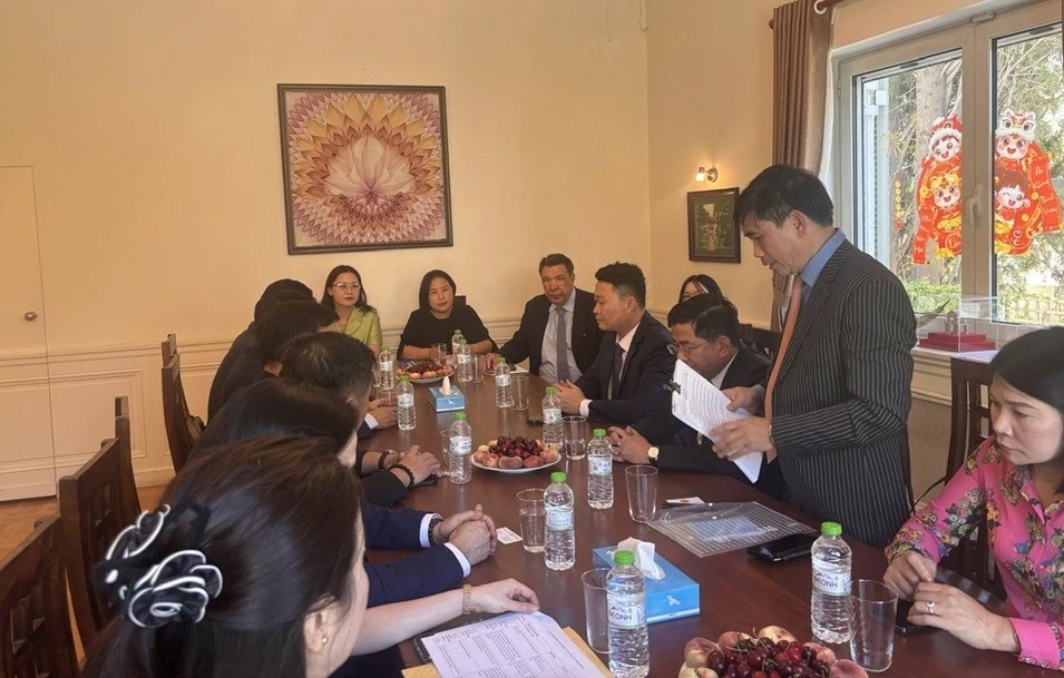 Vietnamese Ambassador in Greece welcomes and works with Lao Cai Province delegation