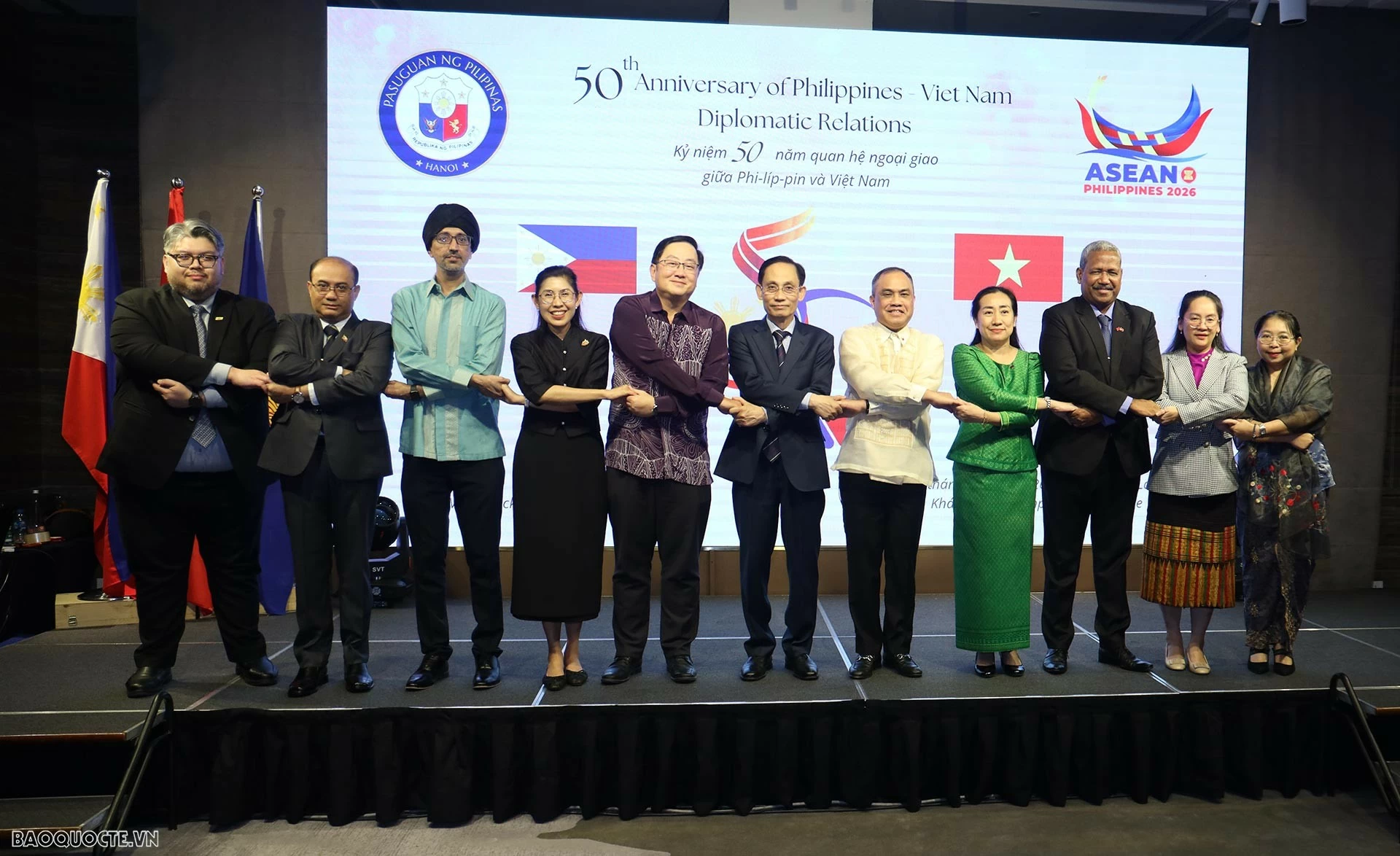 Foreign Minister Le Hoai Trung attends ceremony marking 50 years of Vietnam–Philippines diplomatic relations