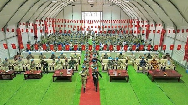 Vietnamese blue beret soldiers awarded United Nations Peacekeeping Medal