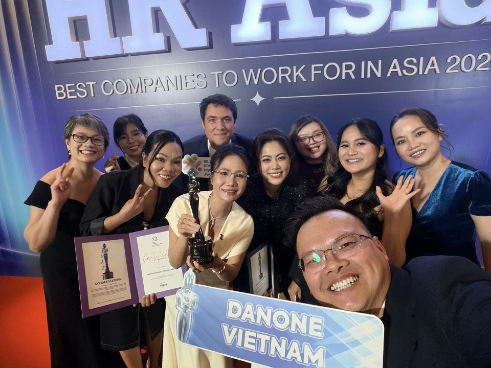 Danone Vietnam celebrates four wins at HR Asia Awards 2026