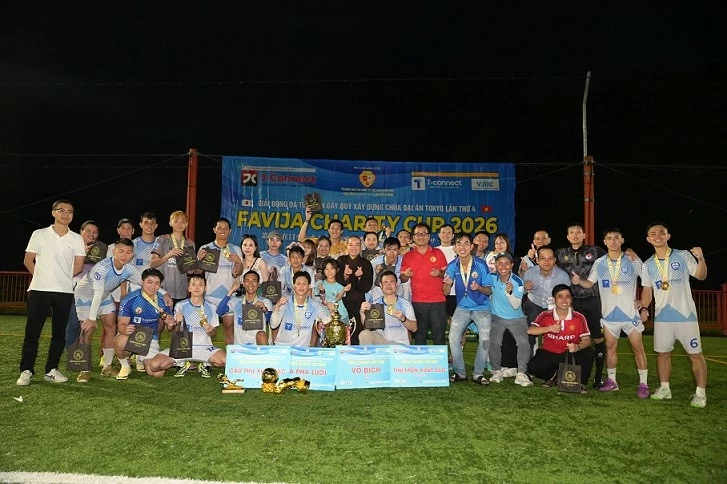 Football unites Vietnamese community, supporting the construction of Dai An Pagoda in Tokyo