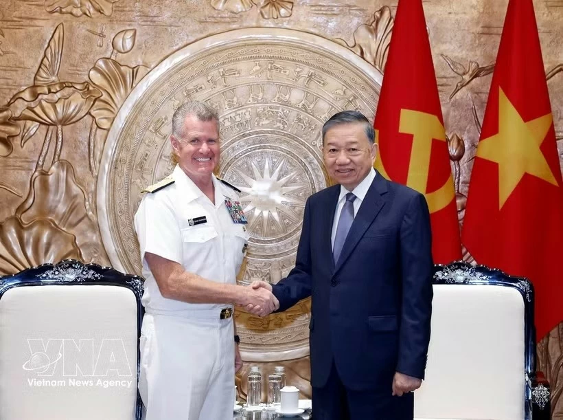 General Secretary, President To Lam receives Admiral Samuel Paparo, Commander of the United States Pacific Command General Secretary, President To Lam receives Admiral Samuel Paparo, Commander of the United States Pacific Command
