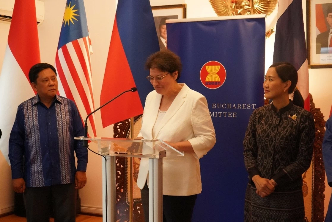 Flag Raising Ceremony celebrating 59 years of ASEAN and 50 years of the TAC Treaty in Romania Flag Raising Ceremony celebrating 59 years of ASEAN and 50 years of the TAC Treaty in Romania