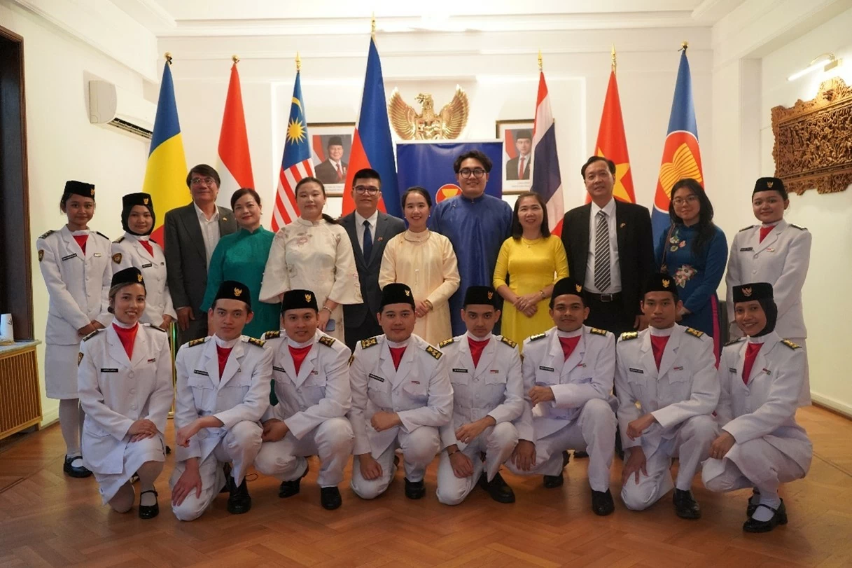 Flag Raising Ceremony celebrating 59 years of ASEAN and 50 years of the TAC Treaty in Romania Flag Raising Ceremony celebrating 59 years of ASEAN and 50 years of the TAC Treaty in Romania