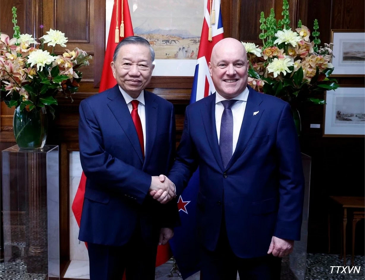 Vietnam, New Zealand leaders witness exchange of cooperation documents in Auckland Vietnam, New Zealand leaders witness exchange of cooperation documents in Auckland
