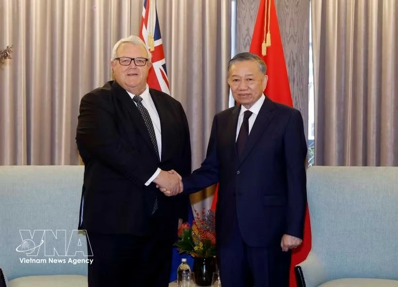 Party General Secretary, President To Lam meets with New Zealand House Speaker Gerry Brownlee in Auckland Party General Secretary, President To Lam meets with New Zealand House Speaker Gerry Brownlee in Auckland