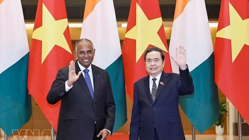 NA President Tran Thanh Man holds talks with Côte d’Ivoire counterpart Patrick Achi, promotes parliamentary cooperation