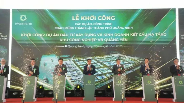 Quang Ninh: Groundbreaking of VB Quang Yen Industrial Park spanning nearly 408 hectares, with an investment of 3,740 billion VND