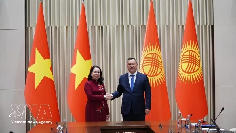 Kyrgyz President Sadyr Japarov receives Vice President Vo Thi Anh Xuan to discuss ways to deepen bilateral relations