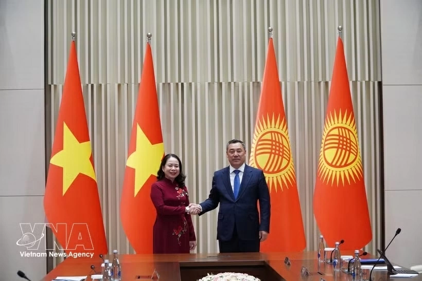 Kyrgyz President Sadyr Japarov receives Vice President Vo Thi Anh Xuan to discuss ways to deepen bilateral relations
