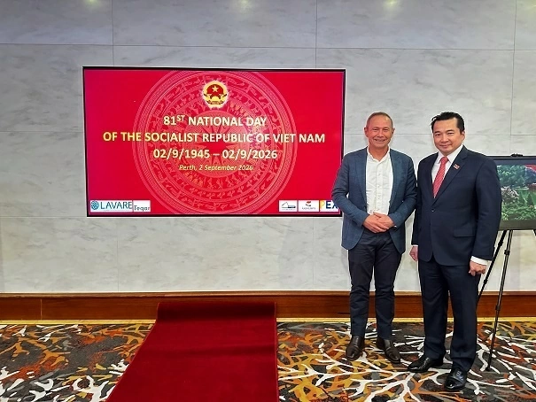 Vietnamese National Flag lights up Perth Town Hall, marking 81 years of National Day