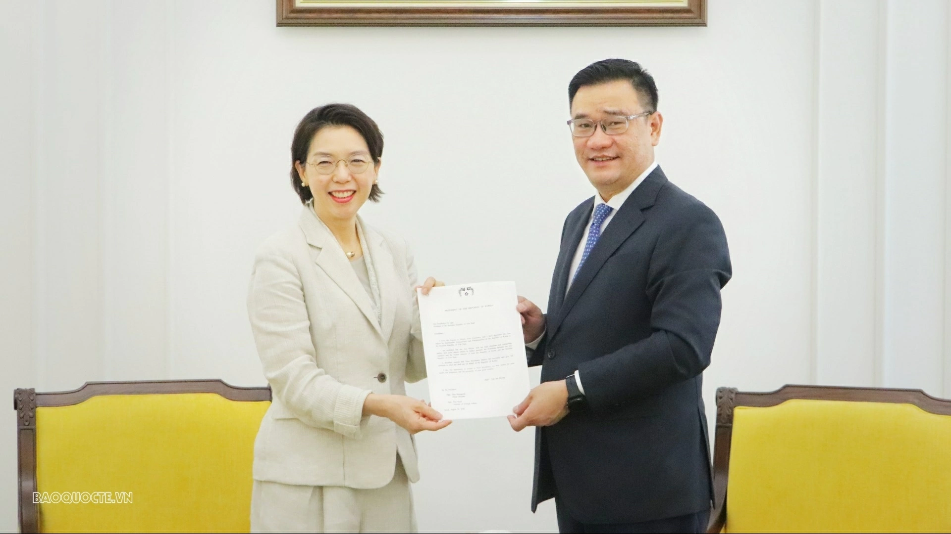 MOFA receives copies of Credentials from Ambassadors of Norway, Belgium, the Netherlands, and Republic of Korea