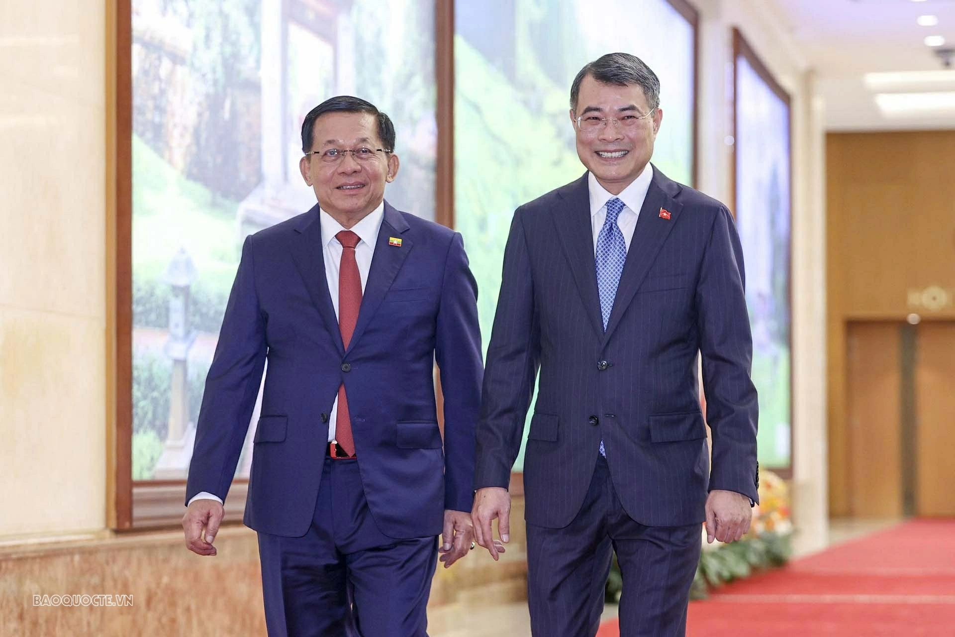 Prime Minister Le Minh Hung meets with Myanmar President Min Aung Hlaing in Hanoi