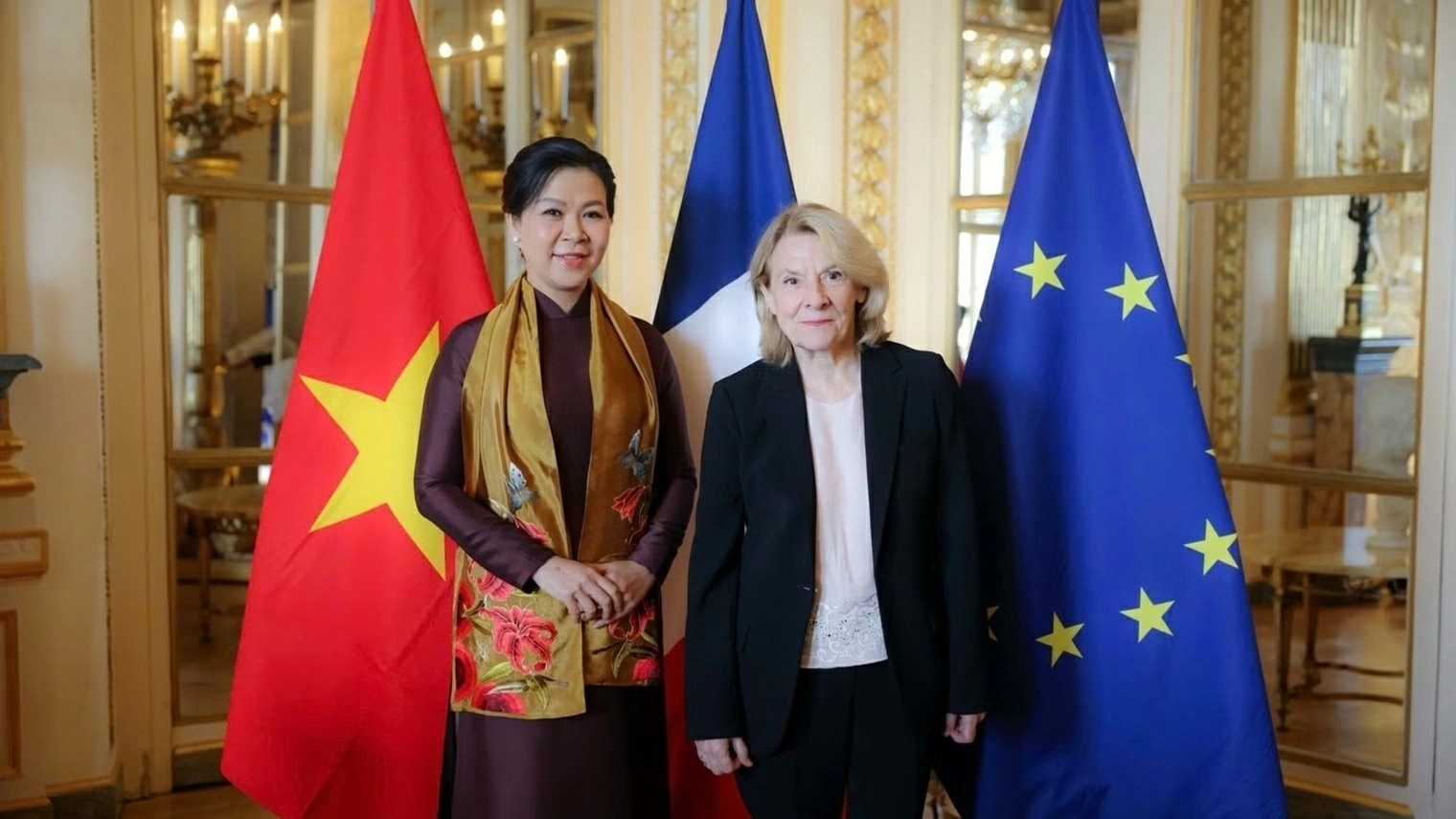 Spouse of General Secretary and President To Lam meets French Culture Minister Catherine Pégard, promotes Cultural Cooperation