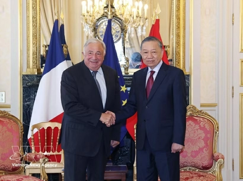 Party General Secretary, President To Lam meets with President of French Senate in Paris Party General Secretary, President To Lam meets with President of French Senate in Paris