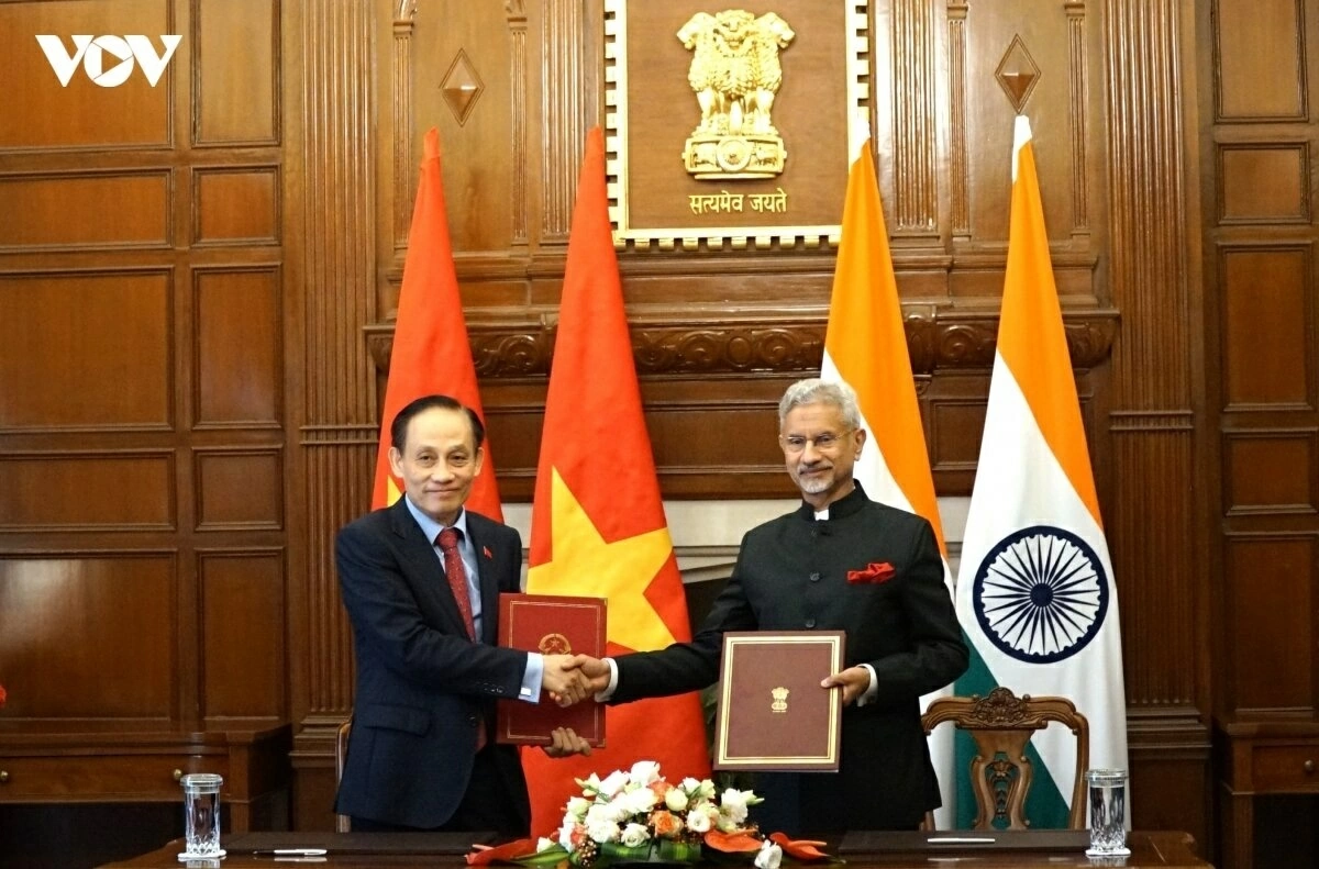 Politburo Member, Foreign Minister Le Hoai Trung co-chairs 19th Meeting of the Vietnam-India Joint Committee