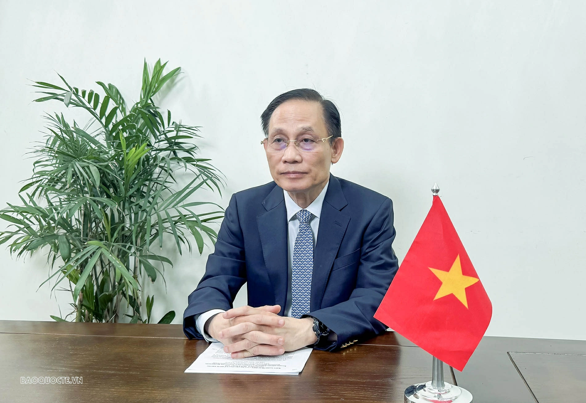 Foreign Minister Le Hoai Trung speaks at Global Town Hall 2026