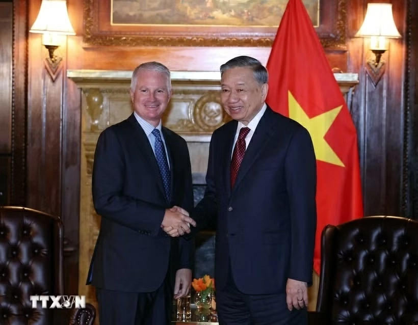 General Secretary, President To Lam meets representatives of major US groups in New York