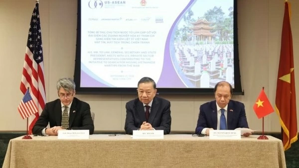 General Secretary, President To Lam meets with USABC representatives, hears report on Vietnam War Accounting Initiative
