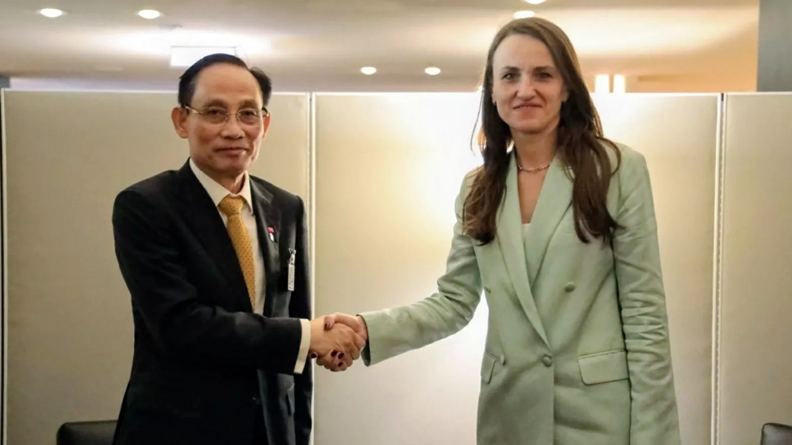 Politburo Member, Foreign Minister Le Hoai Trung holds bilateral meetings with Romanian and UAE Foreign Ministers