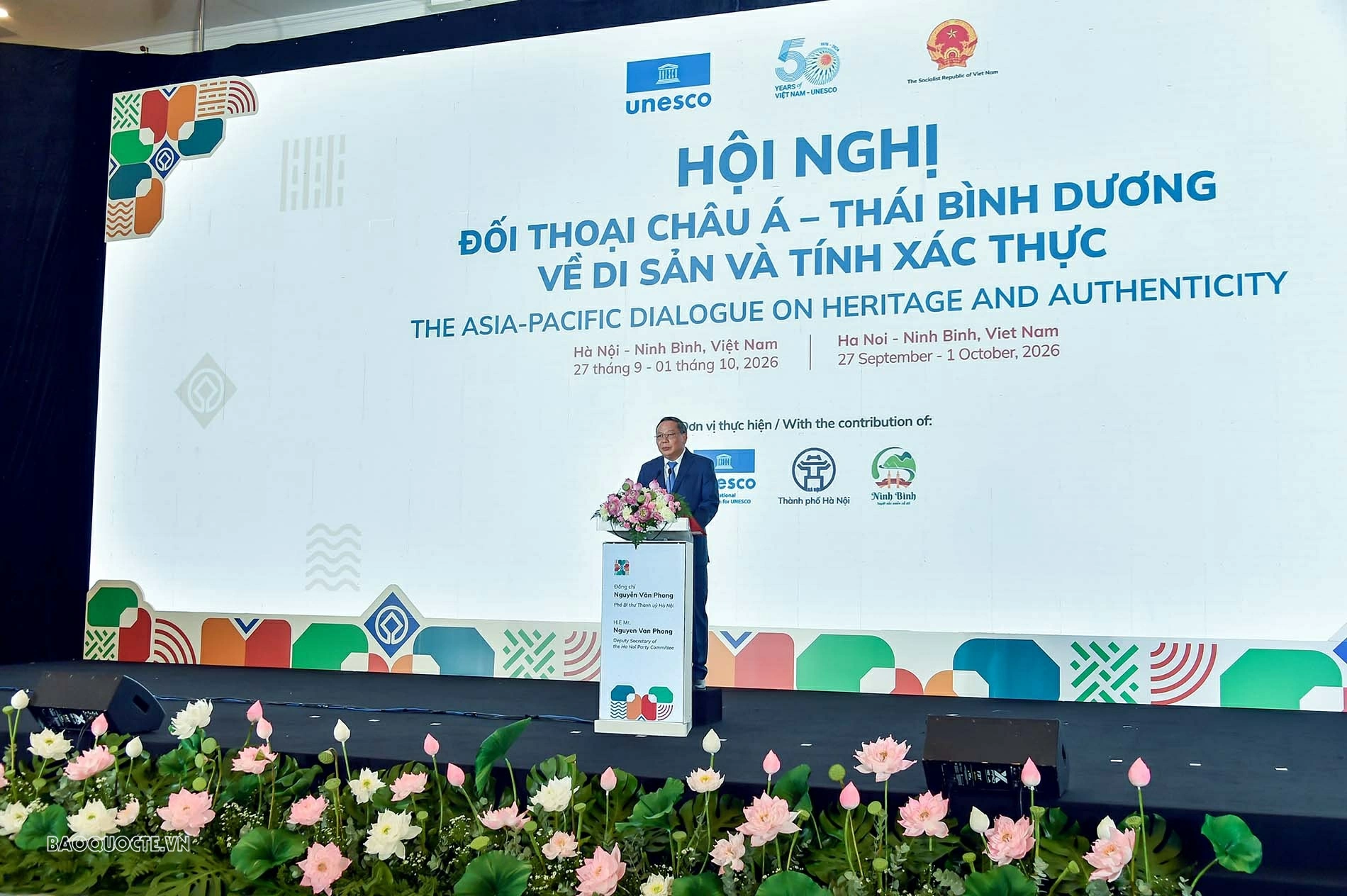 Foreign Minister Le Hoai Trung delivers opening speech at Asia-Pacific Dialogue on Heritage and Authenticity in Hanoi Foreign Minister Le Hoai Trung delivers opening speech at Asia-Pacific Dialogue on Heritage and Authenticity in Hanoi