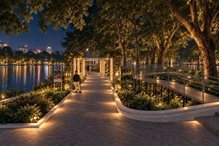 Introducing the 'Dai lua ky uc' art space by Hoan Kiem Lake to locals and visitors
