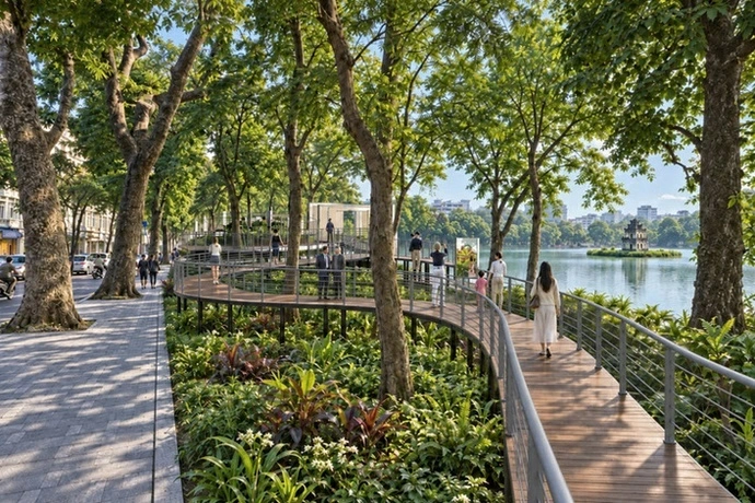 Introducing the 'Dai lua ky uc' art space by Hoan Kiem Lake to locals and visitors