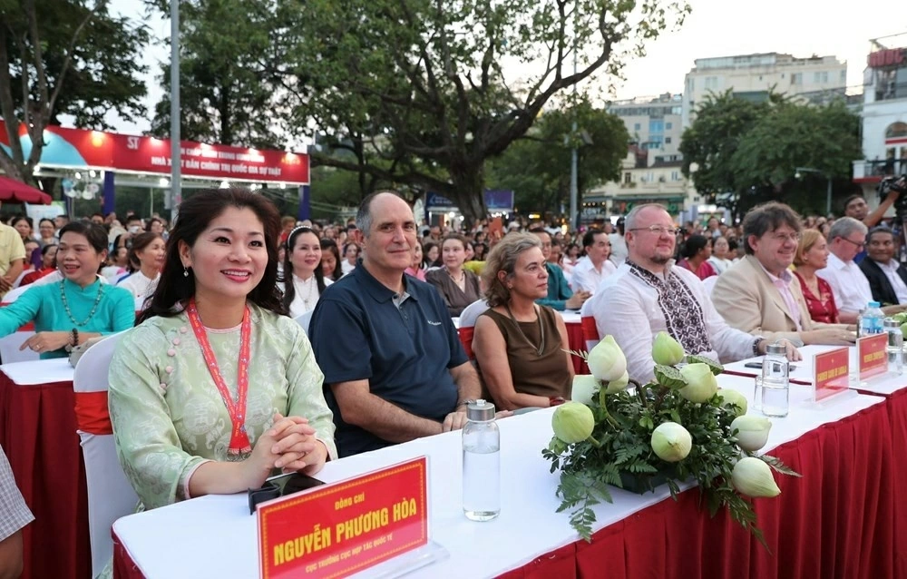 The vibrant colours of five continents illuminate Hanoi's space