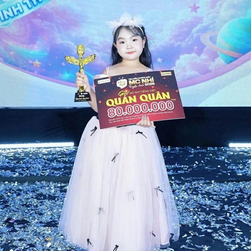 Her confident performance earned Anna Thien An the title of Champion of the Vietnamese Junior MC category.