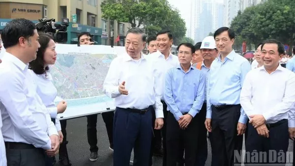 General Secretary and President To Lam inspects key infrastructure projects in Hanoi