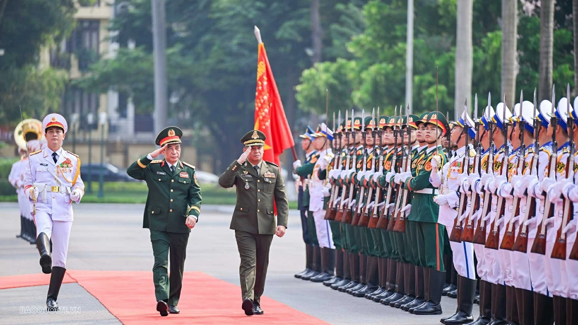 Welcome ceremony held for Cambodian Deputy Prime Minister and Defence Minister in Hanoi